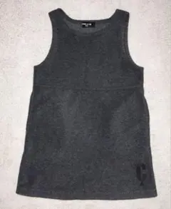 COMME CA ISM ノースリーブワンピース フリース グレー 100
