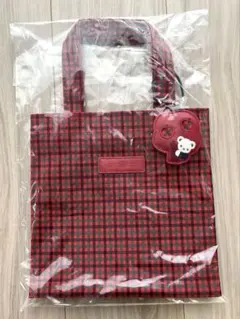 新品未使用】ファミリア チェック トートバッグ 小 赤 レッド - メルカリ