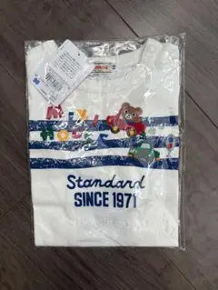ミキハウス 車刺繍 ホワイト 長袖Tシャツ 新品未使用　90