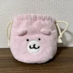 ちいかわ　フェイス巾着　くまさんポシェット