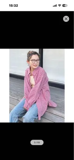 ungrid アングリッド　ギンガムチェックルーズシャツ