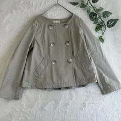 クローラ CROLA ダブルボタン ショートジャケット ベージュ Mサイズのサムネイル