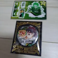 鬼滅の刃　竈門炭治郎　バースデイ缶バッジ　名場面ジオラマフィギュア