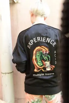 black weirdos スカブルゾン BLACK WEIRDOS「Nylon Track JKT(Motocross)」black.