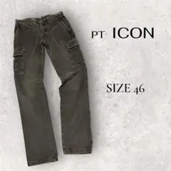 pt torino icon ヘリンボーン カーゴパンツ トラウザー 46サイズのサムネイル