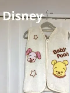 ディズニー　くまのプーさん　フリースベスト　フリーサイズ　パジャマ