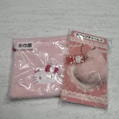 ハローキティ 巾着＆バッグチャームセット