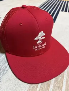 Bonsai Record メッシュキャップ レッド