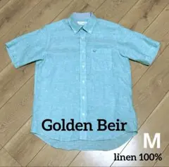 【美品】ゴールデンベア　リネンシャツ　メンズ　Mのサムネイル
