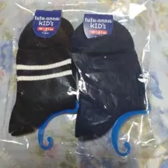 チュチュアンナ 新品未使用 子ども靴下 2足セット 19~21cm 黒・ネイビー