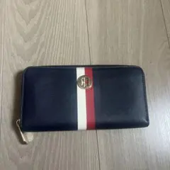 Tommy Hilfiger 長財布 ネイビー ストライプデザイン