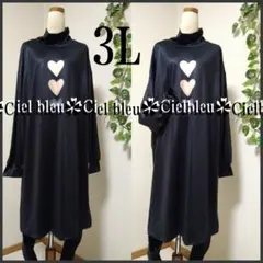 3L★可愛らしいバード配色 グラデーション チュニックワンピ※大きいサイズ