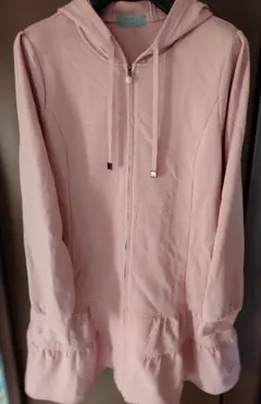 エクラタン フード付きジップアップパーカー 3号 ピンク