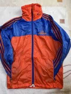 adidas オレンジ トラックジャケット デサント製 adidas - アディダス デサント製 オレンジ ジャージ ジャケット 小松菜