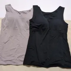 2枚　ブラック　グレー　コットンブラトップ トリンプ　Lサイズ