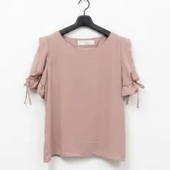 tocco closet トッコクローゼット　ブラウス　袖リボン　くすみピンク
