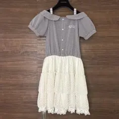 アクシーズファムキッズ切り替えティアードワンピースsize140