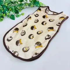 ベビースリーパー ベビーパジャマ ハリネズミ柄 フリース 95 クリーム
