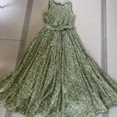 MARIHA リゾートワンピース ブルー 花柄 ノースリーブ 36 - メルカリ