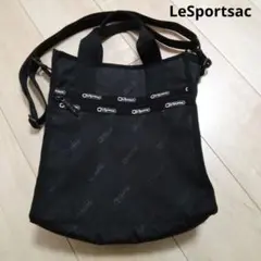 LeSportsac ブラック ショルダー　トートバッグ
