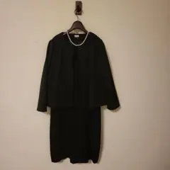 入学式 セットアップ　ジャケット ワンピース ブラック黒