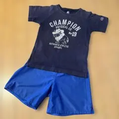 チャンピオンTシャツ　アディダス速乾性短パン 男の子130cm 2点セット