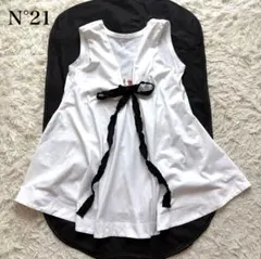 極美品 N゜21 ロング ノースリーブ トップス 白のサムネイル