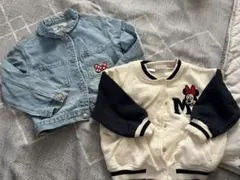 ZARA ミニーマウス デニムジャケット & スウェットジャケット 2点セット