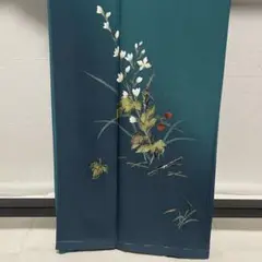 D537 訪問着　花模様　金彩　正絹　着物　袷　しつけ糸付き未使用極美品