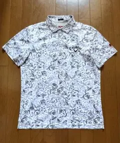 ひ*か様 Callaway キャロウェイレッドレーベルボタニカル花柄半袖シャツL