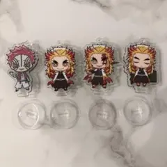 鬼滅の刃　ここみえ　アクリル　フィギュア　猗窩座　煉獄杏寿郎　４点セット　ガチャ