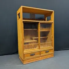 屋久杉　引き戸　飾り棚　茶棚　茶箪笥　サイドボード　リビングボード　キャビネット