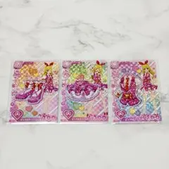 アイカツ アンコール ロケテ 星宮いちご ピンクステージ 3枚セット