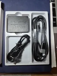 【新品、未使用】 HDMI分配器 2画面出力 ケーブル付