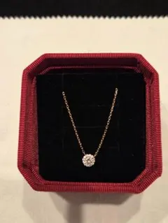 ヴァンドーム青山 K18PG ダイヤネックレス 0.19ct 3EX