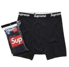 supremeボクサーパンツブラックL一枚