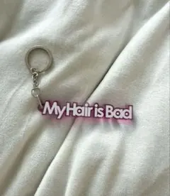My Hair is Bad 立体ロゴキーホルダー pinkのサムネイル