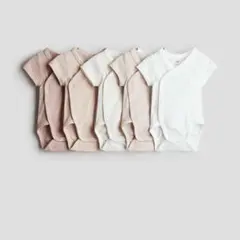 H&M コットンボディスーツ(半袖)5枚セット サイズ75