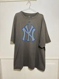 Majestic ニューヨーク・ヤンキース Tシャツ 2XL NY グレー