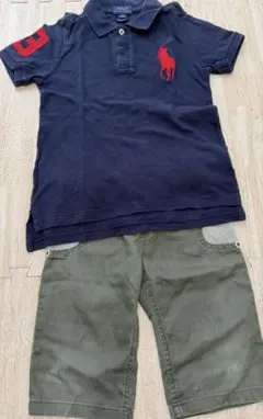 ラルフローレン ポロシャツ&ハーフパンツ 2枚セット ネイビー キッズ 