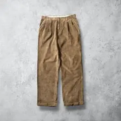 太畝コーデュロイパンツツータックW34ブラウン古着00sヴィンテージグランパ美品