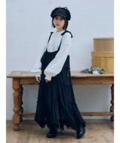 merry jenny flower laceティアードワンピース　黒