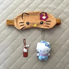 ハローキティ アイマスク ミニチュアコレクション ぬいぐるみボールチェーン