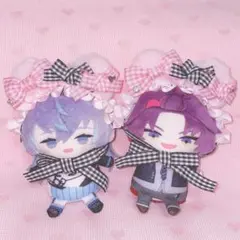 にじぱぺ にじぱぺっと ヘッドドレス 猫耳 黒 ピンク ぬい服 10cmぬい