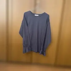 Samantha Mos2 グレー フリル袖 長袖Tシャツ