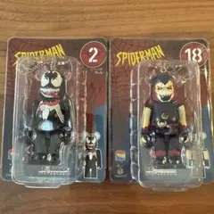 スパイダーマン／１番くじベアブリック２点セット(２番１８番)