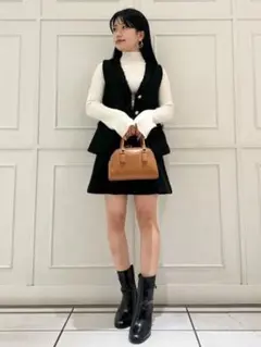 【新品セットアップ】SNIDEL ツイードジレ&ツイードミニスカート