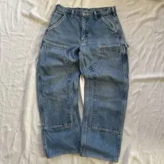 Carhartt ダブルニーカーゴパンツ 金ボタン 良フェード レザータグ