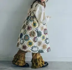 【新品】softcheese キルトジャンパースカート 110cm