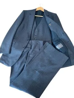 Guy larocheダークグレー スーツ　ストライプ 3ピース　3点セット　冬